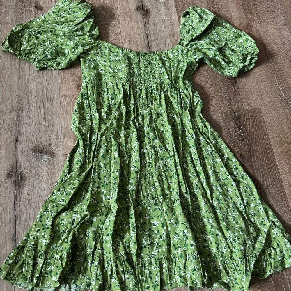 Reformation Samantha Green‎ Green Mini Dress Size XS - Picture 2 of 4